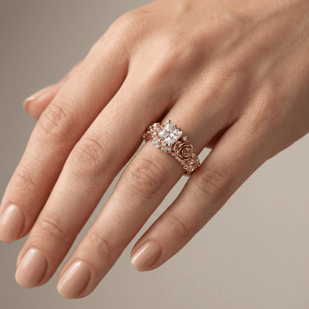 Rose & Zircon Vintage Ring by Rose & Oliver - product image 2