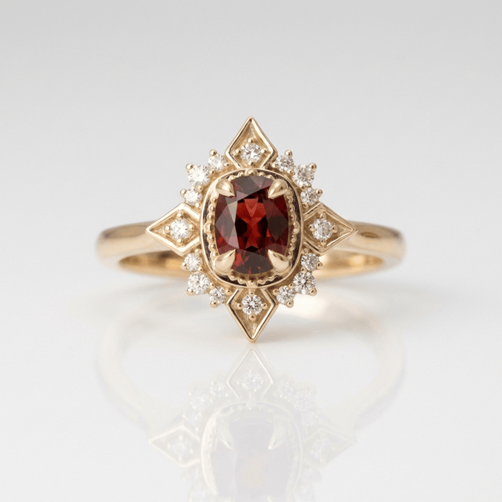 Gold Ruby Diamond Vintage Ring by Rose & Oliver - product image 1