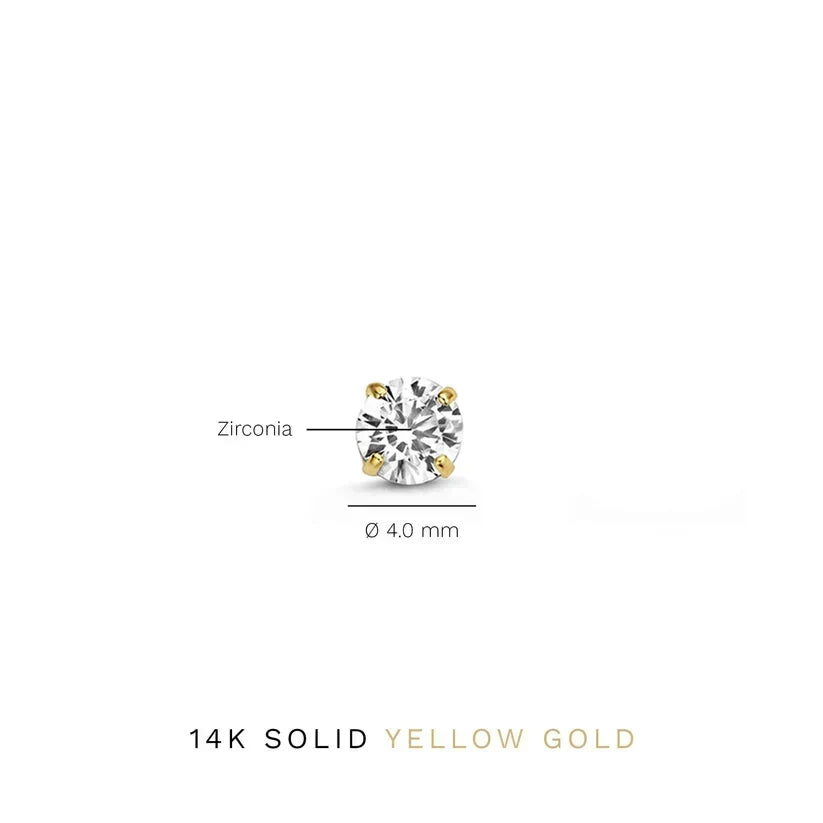 Larmes™ | Gold Stone Stud Earrings by Rose & Oliver - product image 6