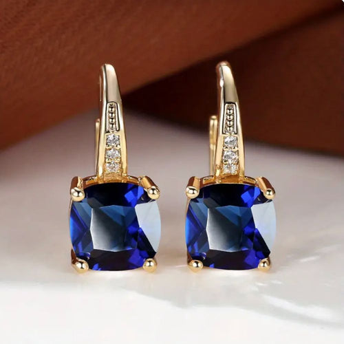 Mystic Sapphire Stone Hoop Earrings by Rose & Oliver - product image 1